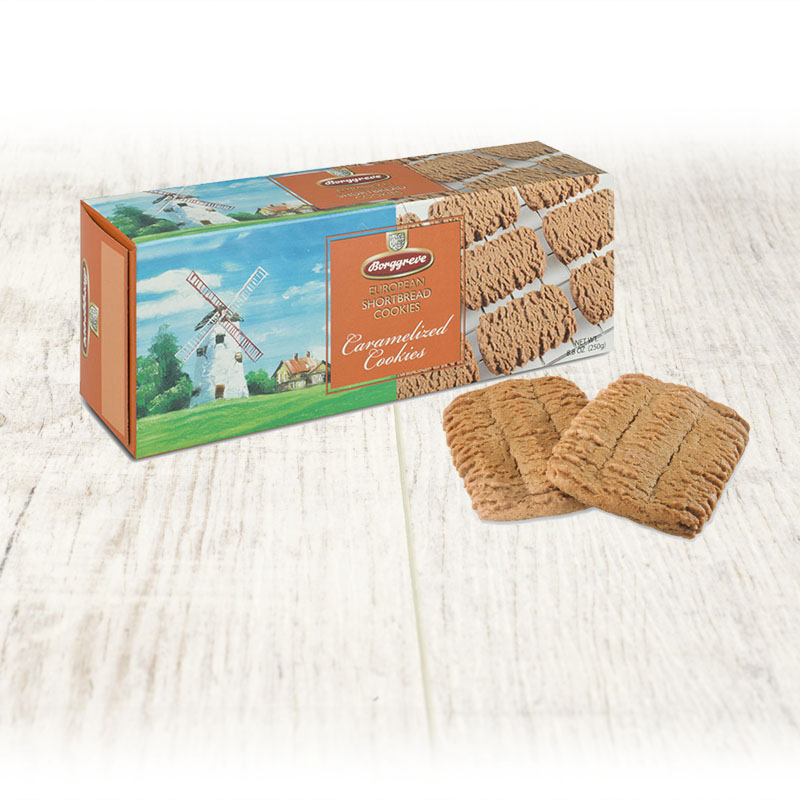 European Shortbread Cookies Caramelized - Borggreve rusk and biscuit factory, Germany