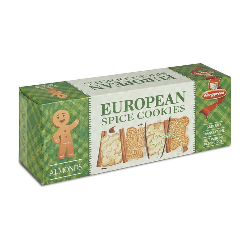 European Spice Cookies Almonds • Spekulatius from Borggreve - German biscuits - Christmas Cookies