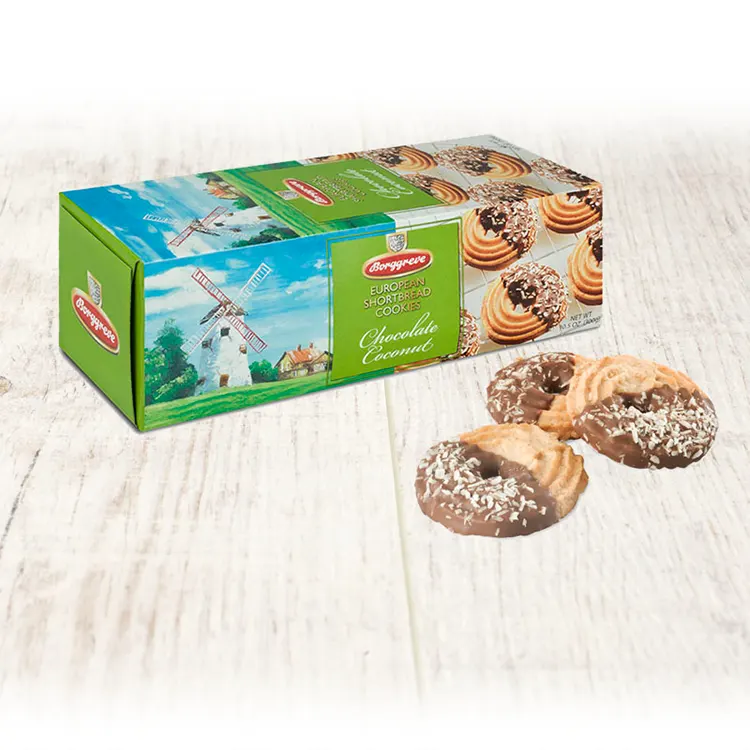 Chocolate Coconut Cookies • Shortbread Cookies from Borggreve - German biscuits - pastries