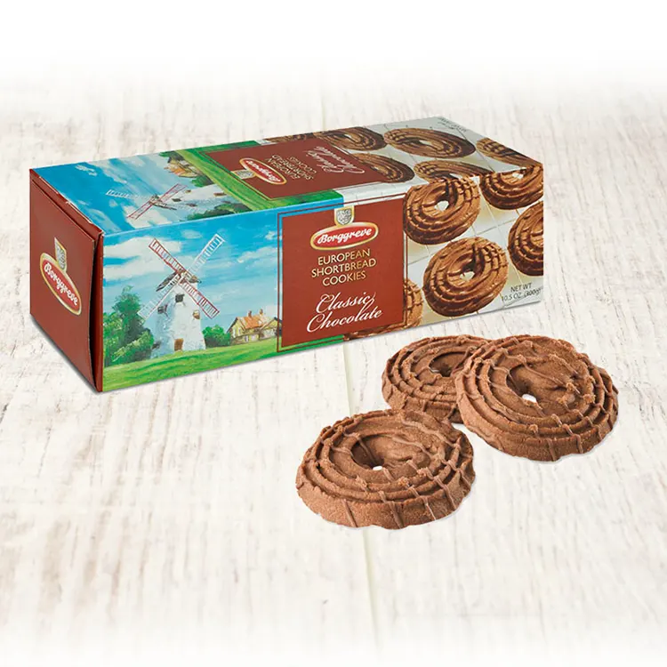 Classic Chocolate Cookies • Shortbread Cookies from Borggreve - German biscuits - pastries