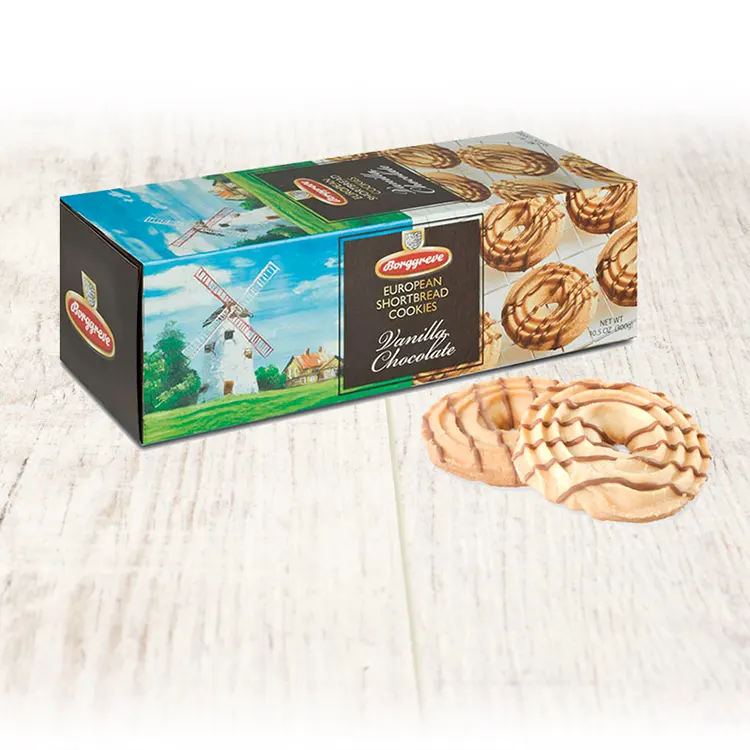 Vanilla Chocolate Cookies • Shortbread Cookies from Borggreve - German biscuits - pastries