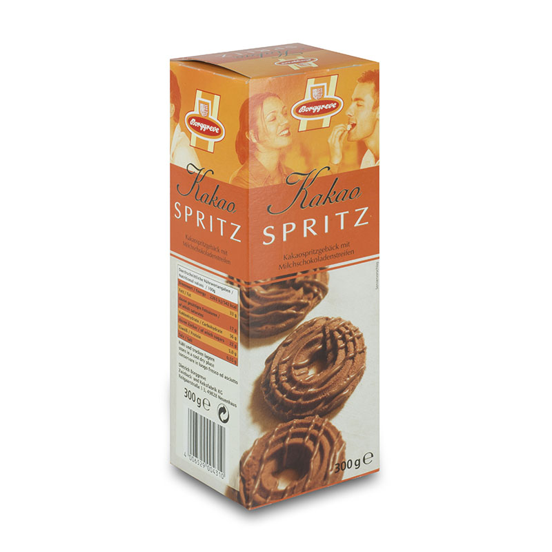 Kakao Spritzringe - Produkt von Borggreve - Spritzgebäck, Spritzringe, Jahresgebäcke, Kakaokekse
