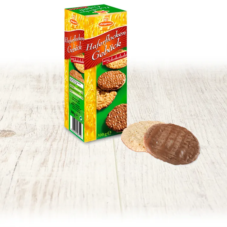 Hafer Goldies mit Schokolade • Hafergebäck von Borggreve - Haferkekse - Jahresgebäcke - Dauerbackware